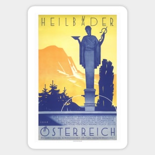 Heilbäder Österreich Austria Vintage Poster 1935 Sticker